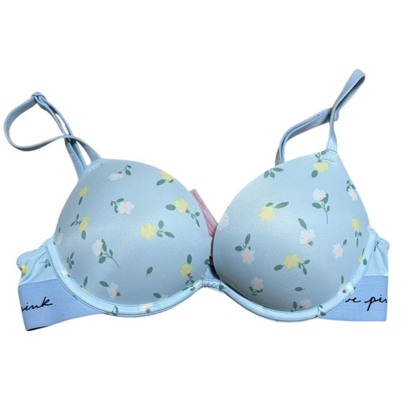 Victoria’s Secret PINK Women’s 32B Gray Padded Underwire Push-Up Bra - Picture 1 of 10